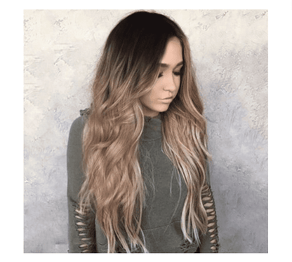 Korean Silk Gradient Long Curly Hair Wig-2