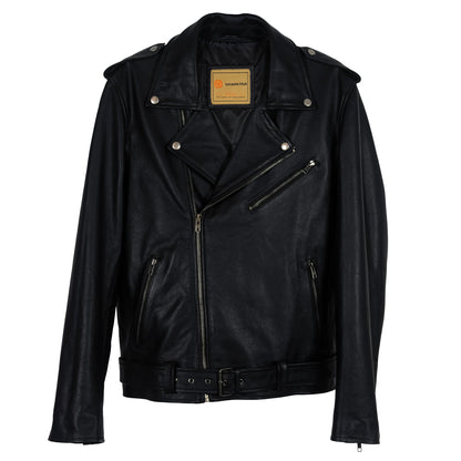 Reaper Skull Graphic Biker Jacket-0