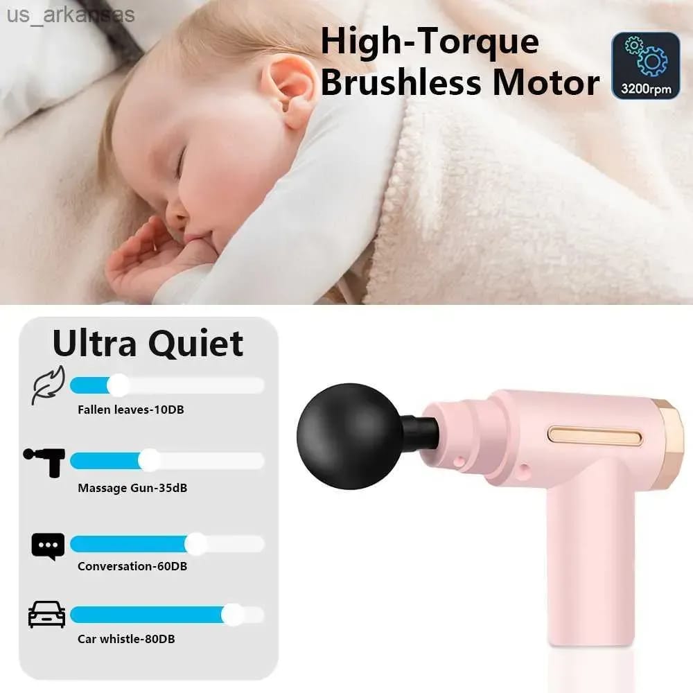 4-in-1 Massage Gun | Deep Tissue Percussion Massager with 4 Attachments | Handheld Electric Body Therapy for Pain Relief,