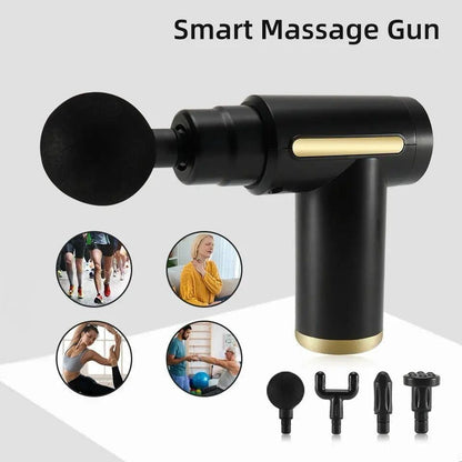 4-in-1 Massage Gun | Deep Tissue Percussion Massager with 4 Attachments | Handheld Electric Body Therapy for Pain Relief,